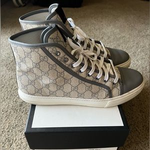 Gucci men’s California high top sneaker Grey size US 10 Europe 9